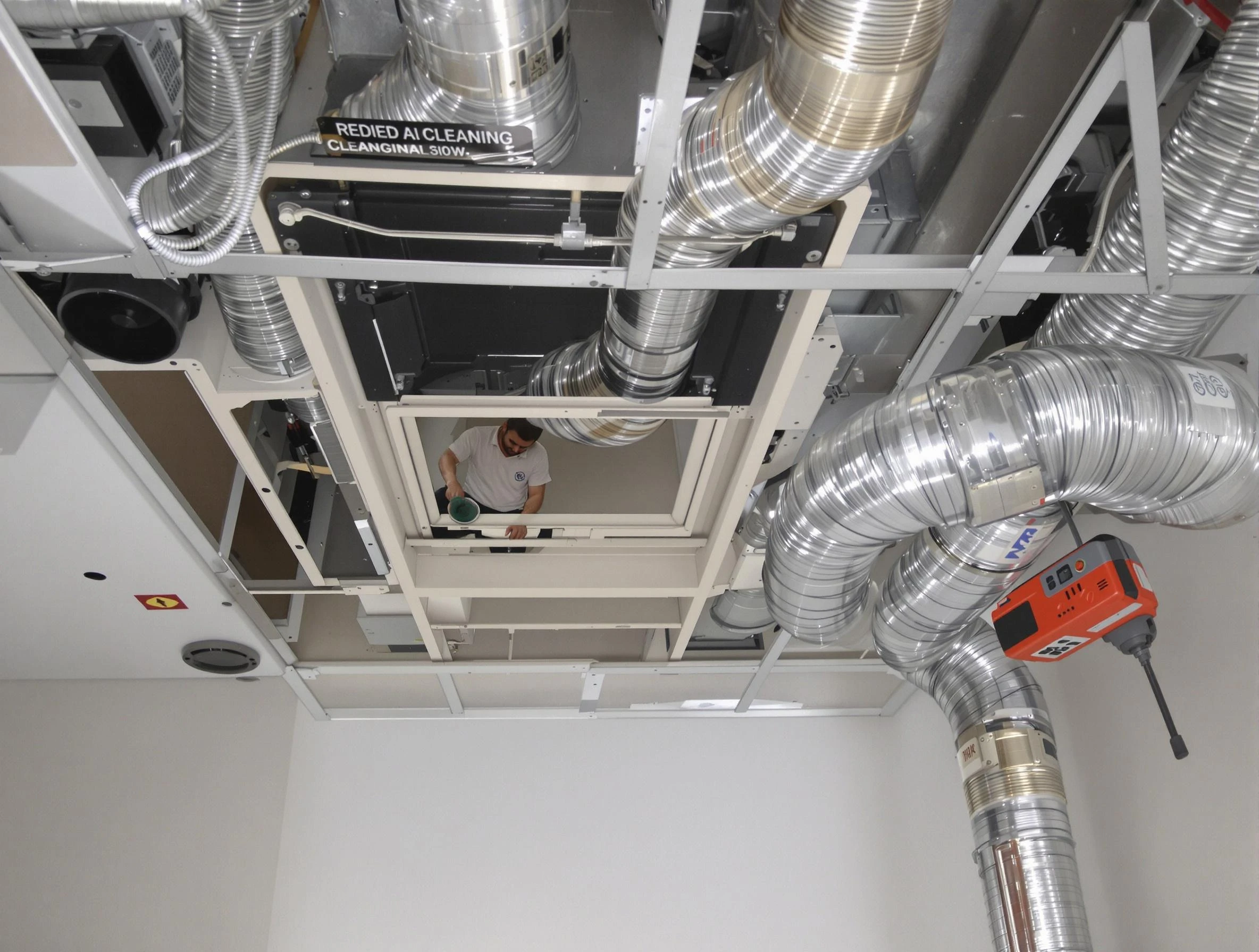 Attleboro Air Duct Cleaning technician performing detailed central duct system cleaning in Attleboro