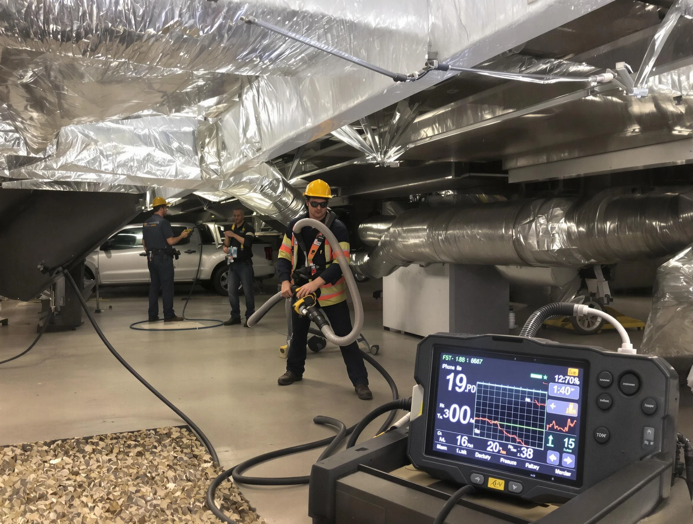 Professional negative pressure duct cleaning by Attleboro Air Duct Cleaning in Attleboro
